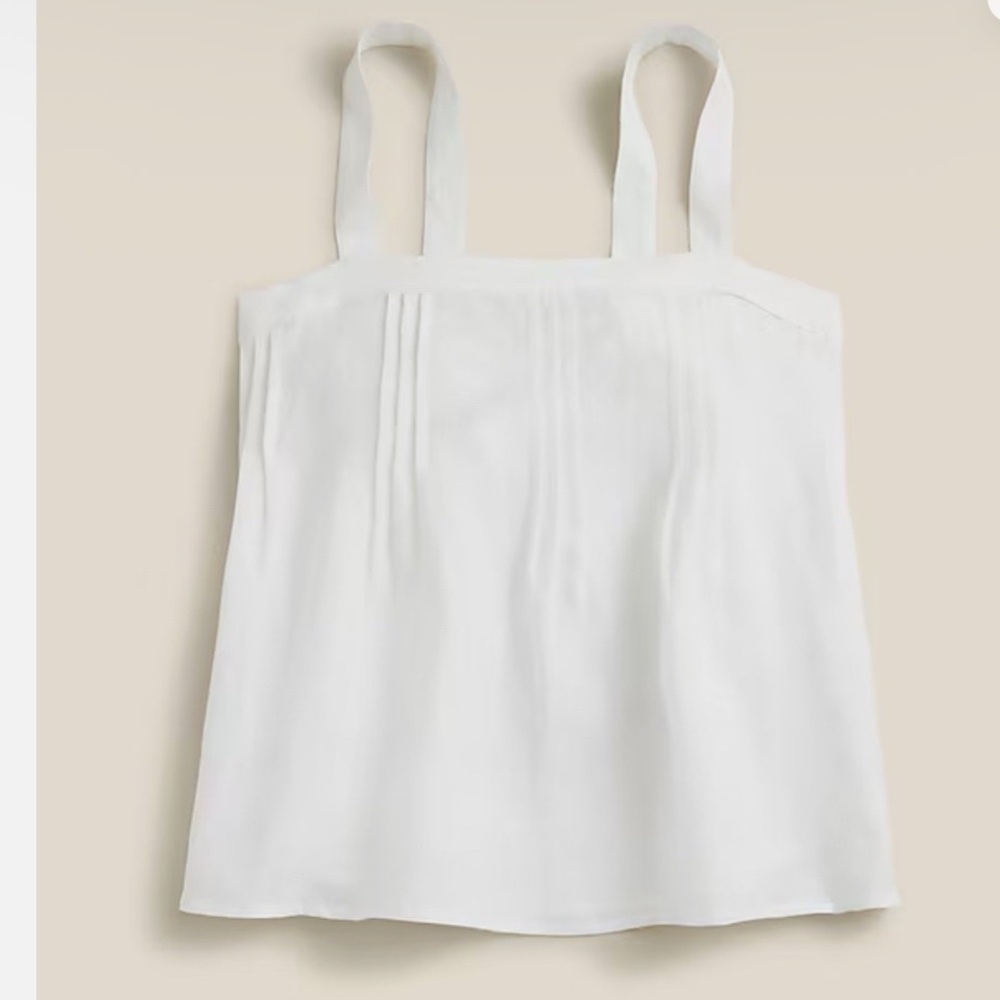 J. Crew Bow Back Linen Tank - White